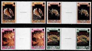 Virgin Islands 375-7,380 Gutter Pairs MNH Shell, Crab, Coral, Anemone