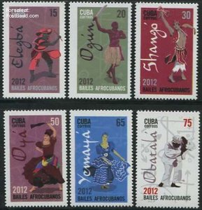 Cuba 2012, Dance 6v, MNH