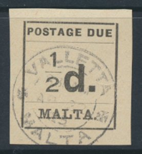 Malta SG D1  SC# J1 Postage Due typeset by Government Printing Office see sca...