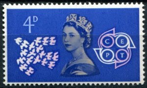 United Kingdom Sc#383 MNH, 4p ultra, pink & yel, Europa (C.E.P.T.) (1961)