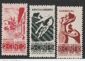 MEXICO #751-3 MINT HINGED