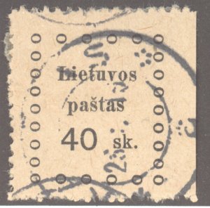 Lithuania, Scott #17, Used