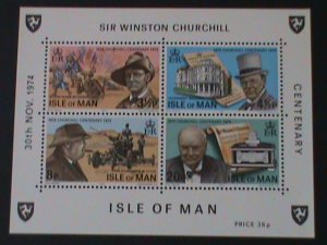 ISLE OF MAN-1974-SC# 51a- CENTENARY OF SIR WINSTON CHURCHILL-MNH S/S VF