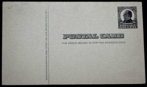 1908 US Sc. #UX20 postal card, mint, fair to good condition
