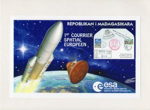 Madagascar 1999 1st.Space European Post ESA S/S 2 PROOFS !!! UNIQUE