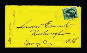 # 147 on cover from Liberty, NY to Newburgh, NY with letter inside - 11-8-1872