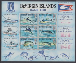 British Virgin Islands 248a Fish Souvenir Sheet MNH VF