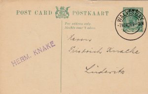 South West Africa - Walvis Bay Nov 7, 1928 Domestic Post Card