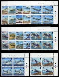 Ascension 2013 QEII Aircraft set of twelve in cylinder blocks MNH. SG 1150-61.