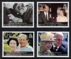 BRITISH ANTARCTIC 2017 Royal Wedding Anniversary; Scott 531-34, SG 722-25; MNH