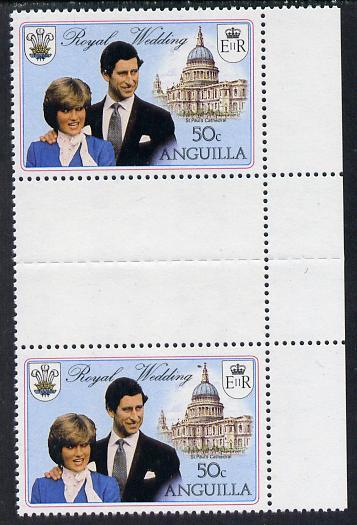 Booklet - Anguilla 1981 Royal Wedding 50c vert gutter pai...