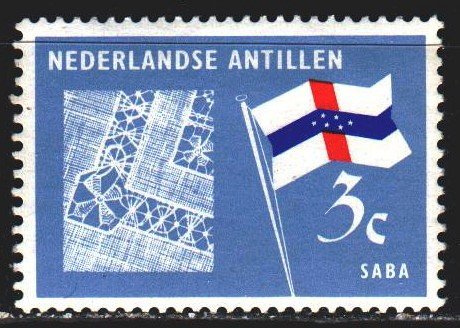 Antilles. 1965. 154 from the series. Lace Clogs, Flag. MNH.