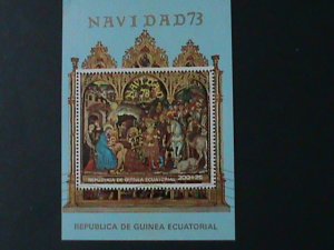 ​EQUARTORIAL GUINEA-1973 NAVIDAD'73 VIRGIN & THE CHILD CTO -S/S VERY FINE