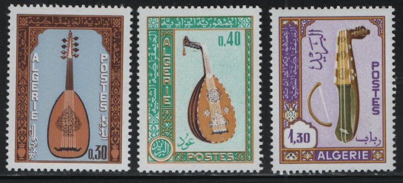 ALGERIA, (3) SET, 390-392, MNH, 1968, Mandolin