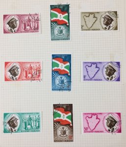 Burundi Africa Willdife Sport Used on Pages (Aprx 80 Items)TK254