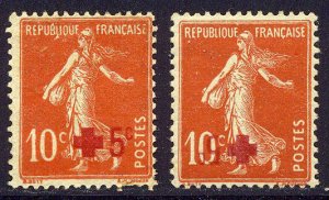 FRANCE SCARCE #B1 var Mint - 1914 10c + 5c Red INVERTED SURCH 