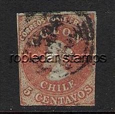 CHILE COLUMBUS 1 VFU WTMRK B  1853  428G