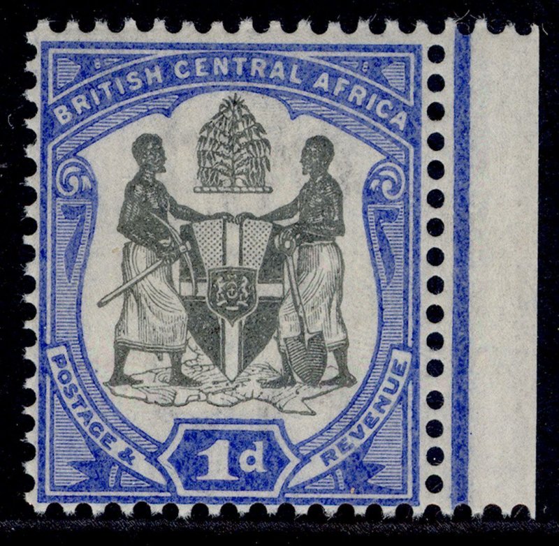 NYASALAND - BCA QV SG43, 1d black & ultramarine, NH MINT.