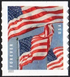 U.S.#5657 U.S. Flags (3) 58c Coil Single, MNH.