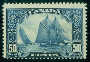 CANADA #158, 50¢ “Bluenose”, og, LH, F/VF, Scott $220.00