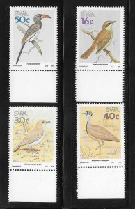 South West Africa 1988 Birds Sc 606-609 MNH A2671