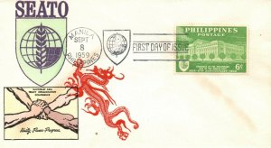 Philippines 1959 SEATO Issue FDC - Hand Colored Cachet - L32525