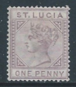 St. Lucia #29 MH 1p Queen Victoria - Die B