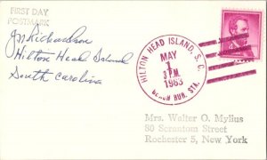 United States South Carolina Beach Rur. Sta. Hilton Head Island 1963 violet 4...