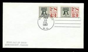 Tagged Airmail FDC with Bayless cachet C62 + C62A 13c Liberty Bell