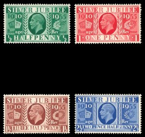 Great Britain 1935 KGV Silver Jubilee set complete MNH. SG 453-456. Sc 226-229.