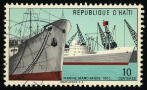 HAITI Sc 524 VF/USED - 1965 10c - The Merchant Marine - Ships