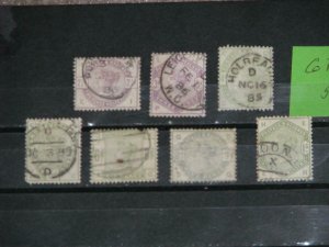 GREAT BRITAIN, SCOTT# 101-107, USED