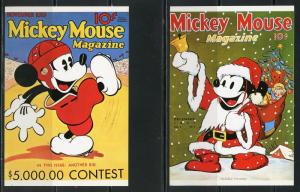 MICKEY MOUSE MAGAZINE SET OF EIGHT MINT PRISTINE POSTCARDS UNUSED