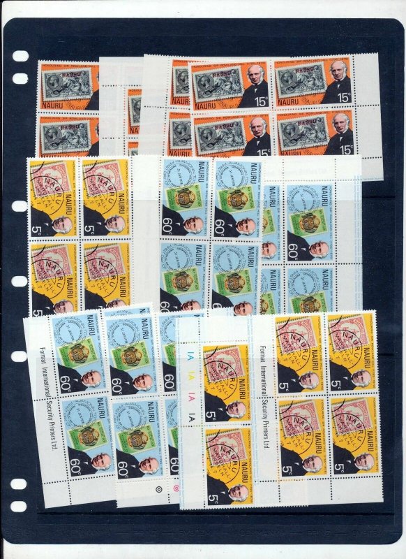 NAURU Christmas Rowland Birds Flowers Blocks MNH Used(Appx 250 Stamps)ZZ1583