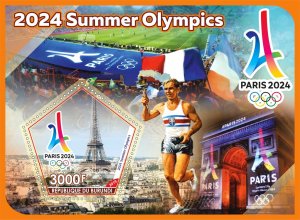 Stamps. Olympic games  2024 in Paris 2019 6 sheets perforated