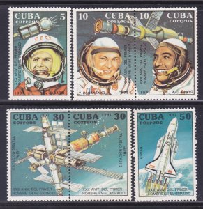 Cuba 3301-06 MNH 1991 1st Man in Space 30th Anniversary Full Set Very Fine