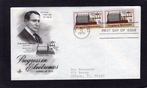 1500 Marconi Spark, FDC pair Art Craft cachet addressed