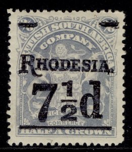 RHODESIA EDVII SG116, 7½d on 2s 6d bluish grey, M MINT. 