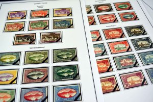 COLOR PRINTED GUADELOUPE 1884-1944 STAMP ALBUM PAGES (25 illustrated pages)