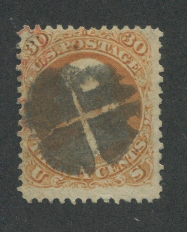 1861 US Stamp #71 30c Used Cork Canceled Average Catalogue Value $200