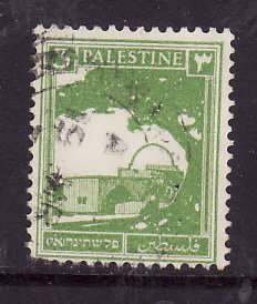 Palestine-Sc#64- id5-used 3m yellow green-1927-42-