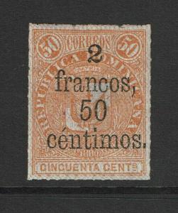 Dominican Republic SC# 84 Mint Hinged / Hinge Rem / Tiny Pin Size Thin - S7544