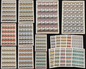 TUVALU Locomotives Trains Sheets x 10 (500 Stamps) MNH BLK44