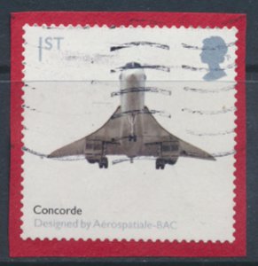 Great Britain SG 2914    SC# 2643 Self Adhesive on piece  Concorde Aircraft 2...