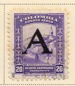 Colombia Air Post 1950 Early Issue Fine Used 20c. Optd 173199
