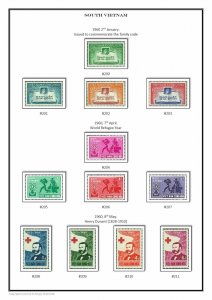 South Vietnam 1951-1975 PDF (DIGITAL) STAMP ALBUM PAGES 