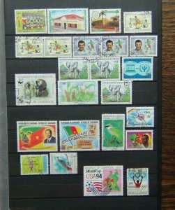 Cameroon Range of commemorative issues with Nature Animals and Football Used