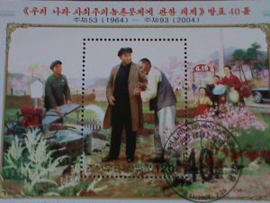 ​KOREA-2004-SC#4362 KIM II SUNG & FAMERS-CTO-S/S-VF-FANCY POSTAL CANCEL