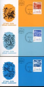 ISRAEL LANDSCAPES LOT OF 22 DIFFERENT MAXIMUM CARDS FIRST DAY CANCELED