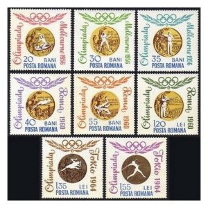 Romania 1691-98,1698a,MNH.Michel 2345-2352,Bl.59. Olympics,Romanian Gold Medals.